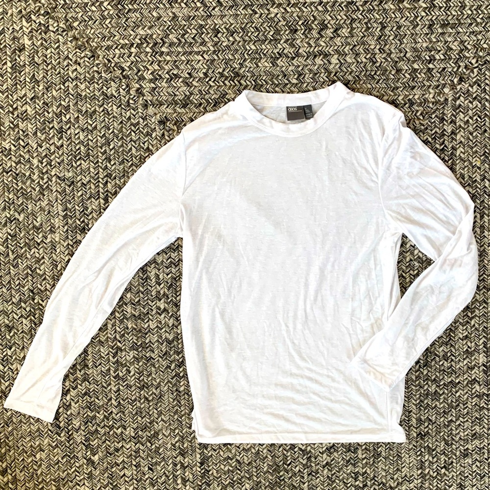 White Longline Long-Sleeved Shirt (never worn!)